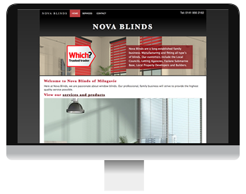 Nova Blinds Web Design